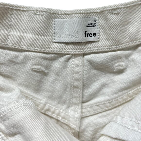 Aritzia Wilfred Free High-Rise White Demin Short Size 0 - Picture 4 of 6
